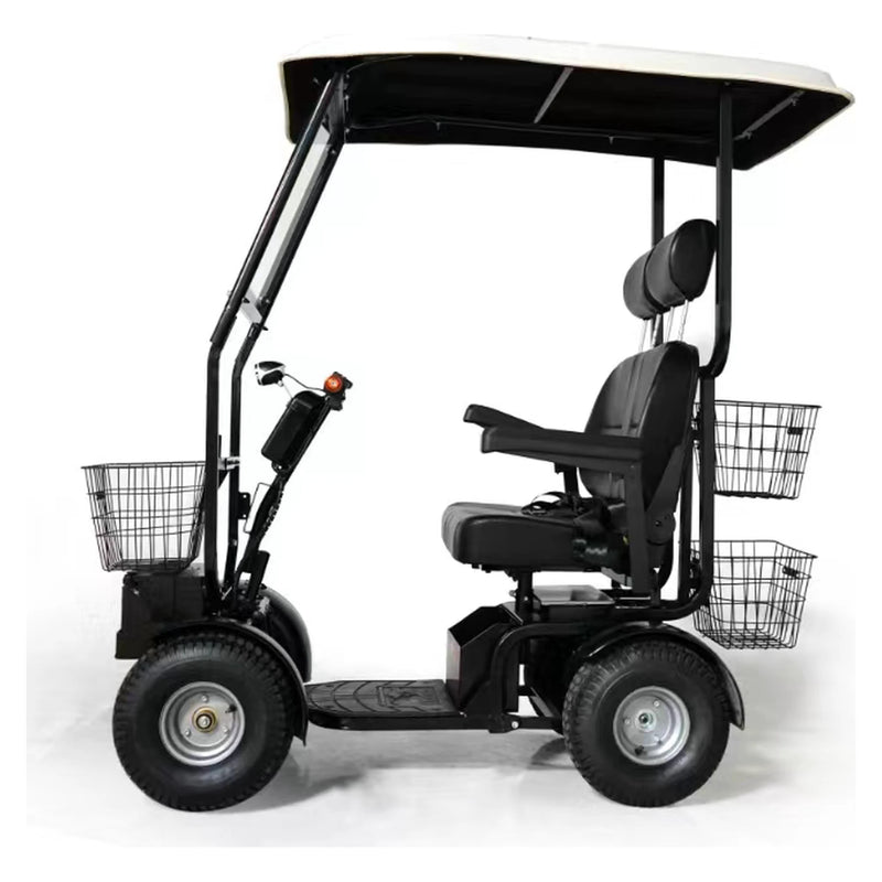Green Transporter Cheeta Ninja – double seat with canopy, side view