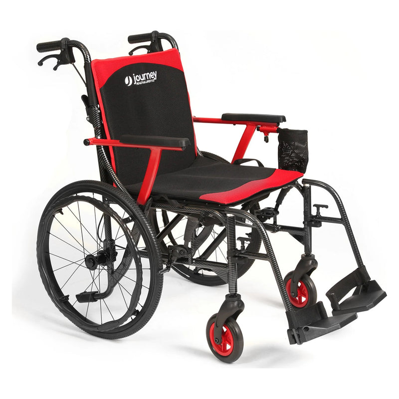 Journey So Lite C2 wheelchair – red trim