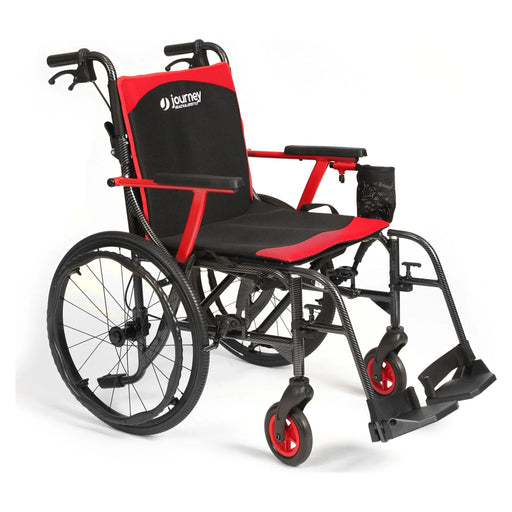 Journey So Lite C2 wheelchair – red trim