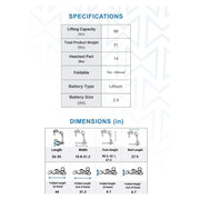 Monarch Mobility Atlas 4 car lift – specifications and dimensions