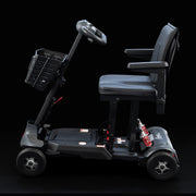 Monarch Mobility Genie Auto mobility scooter – side view, dark studio