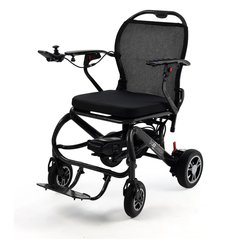 Monarch Mobility MM60 power wheelchair – three quarter view