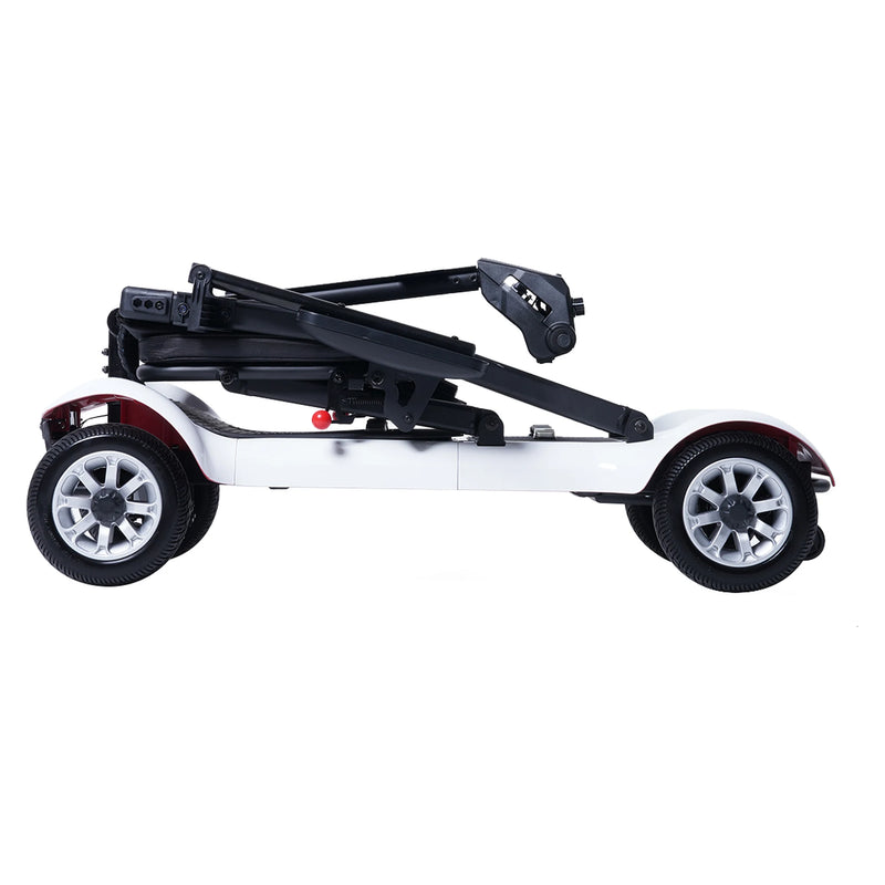 Paiseec D3 Lightweight Folding Mobility Scooter – White, side view