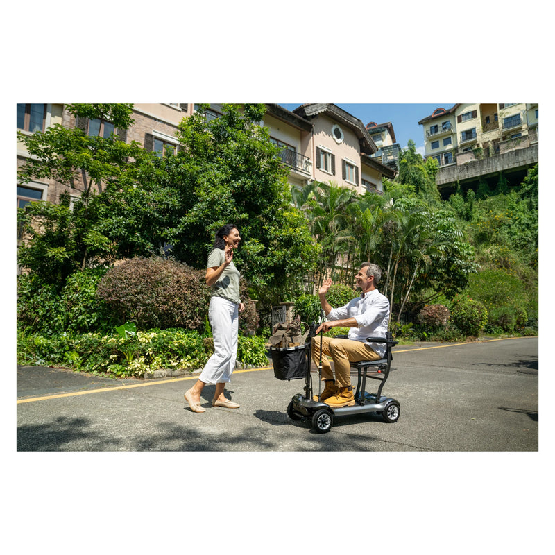 Paiseec D3 Lightweight Folding Mobility Scooter – out together