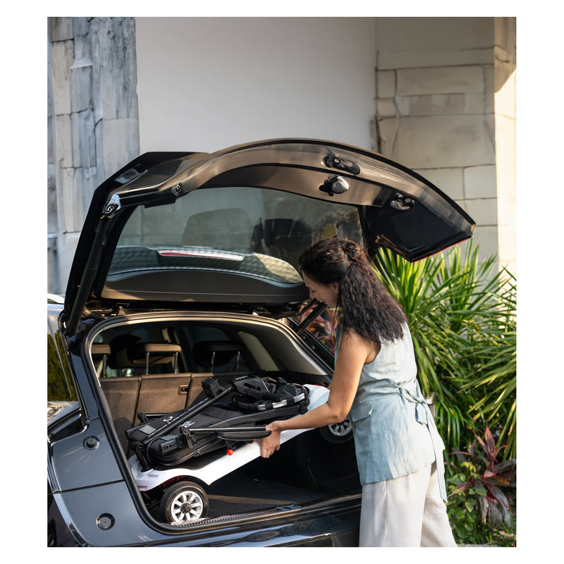 Paiseec D3 Lightweight Folding Mobility Scooter – folded, going into the car