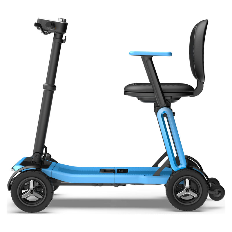 Paiseec L5 Ultra-Lightweight Folding Mobility Scooter – Blue, side profile