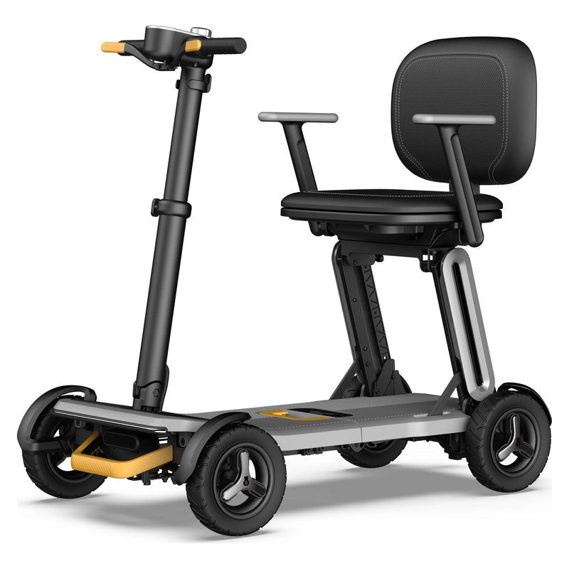 Paiseec L5 Ultra-Lightweight Folding Mobility Scooter – Gray, side profile