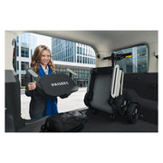 Paiseec L5 Ultra-Lightweight Folding Mobility Scooter – folded, being lifted into a car