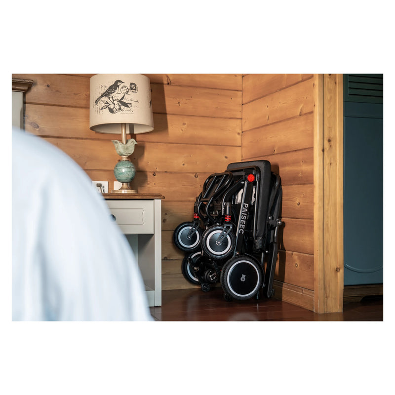 Paiseec Q3 Lightweight Folding Electric Wheelchair – folded