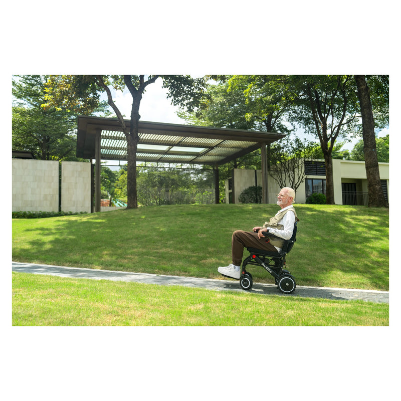 Paiseec Q3 Lightweight Folding Electric Wheelchair – on the park path