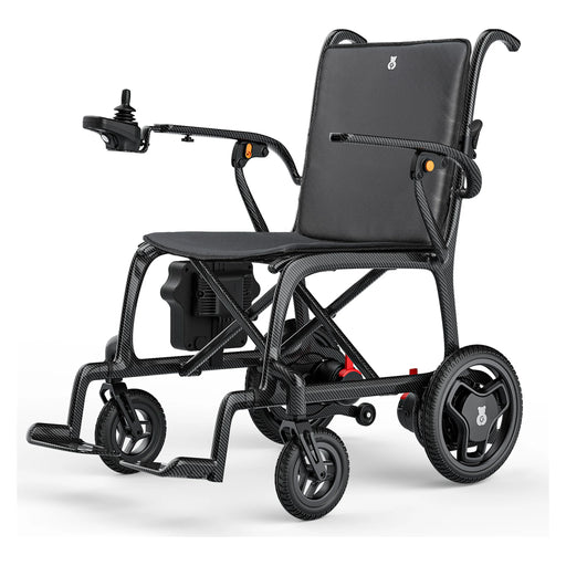 Paiseec Q5 Carbon Fibre Folding Electric Wheelchair – three-quarter view
