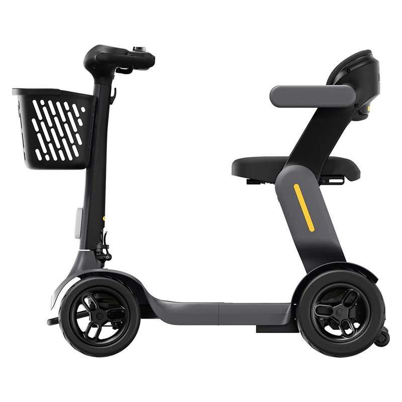 Paiseec S3 Folding All-Terrain Mobility Scooter – Gray, side profile