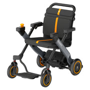 Paiseec W1 2-in-1 Folding Electric Wheelchair & Walking Aid – Gray, three-quarter view