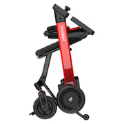 Paiseec W1 2-in-1 Folding Electric Wheelchair & Walking Aid – Red, folded
