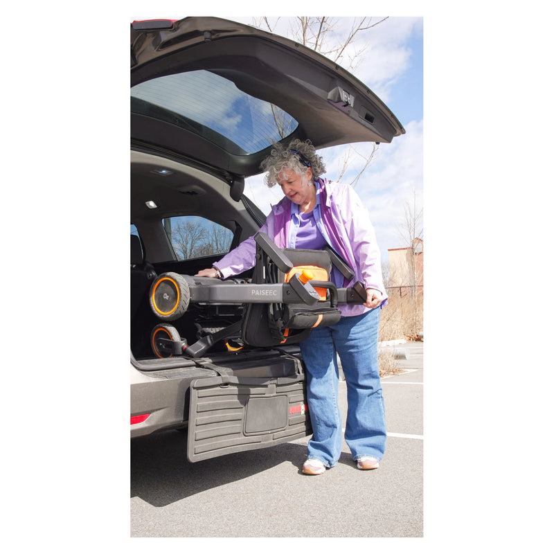 Paiseec W1 2-in-1 Folding Electric Wheelchair & Walking Aid – folded, going into the car