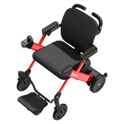 Paiseec W3 3-in-1 Electric Wheelchair, Power-Assist Rollator & Transport Chair – Red, front three-quarter