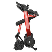 Paiseec W3 3-in-1 Electric Wheelchair, Power-Assist Rollator & Transport Chair – Red, folded