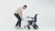 Forcemech Ultralite G20 carbon fibre folding power wheelchair – folding demonstration