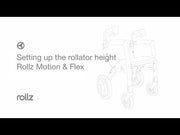 Rollz Flex² Folding Rollator with Shopping Bag – setting the rollator to the right height