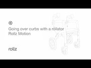 Rollz Motion² Rollator & Transport Chair – going over curbs with a rollator