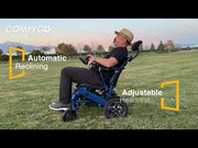 ComfyGo MAJESTIC IQ-9000 Auto Recline Power Wheelchair – MAJESTIC IQ-8000 Remote Controlled Electric Wheelchair with Recline (17.5” OR 20” Wide Sea