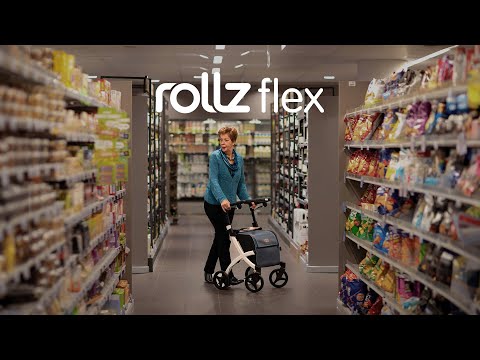 Rollz Flex² Folding Rollator with Shopping Bag – the lightweight rollator walker with a large shopping bag