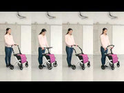 Rollz Flex² Folding Rollator with Shopping Bag – a design rollator walker with a large bag, demonstration