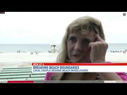 DeBug XL Beach Wheelchair – beach wheelchair newscast at Pensacola Beach