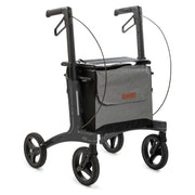 Rollz Air Carbon Fiber Rollator – Coal Black, regular