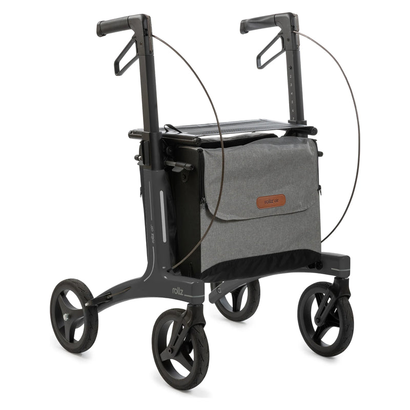 Rollz Air Carbon Fiber Rollator – Coal Black, regular