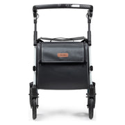 Rollz Flex2 Folding Rollator with Shopping Bag – Pebble White, front view