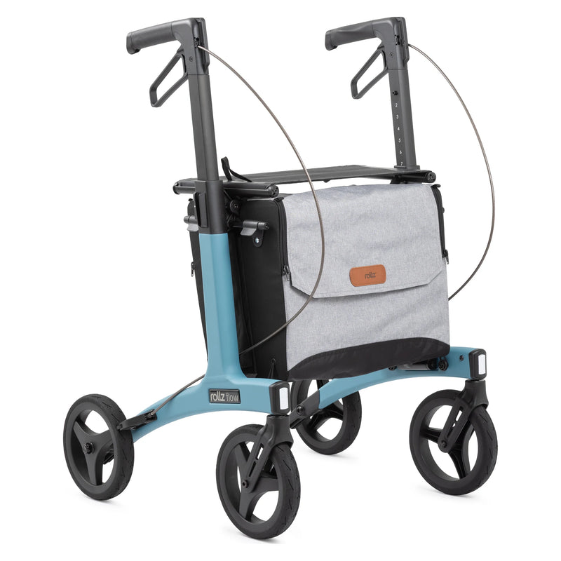 Rollz Flow Aluminum Rollator with Seat – Ocean Blue, regular