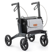 Rollz Flow Aluminum Rollator with Seat – Granite Black, small