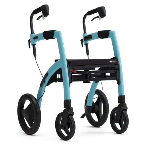 Rollz Motion2 Rollator & Transport Chair – Island Blue rollator mode