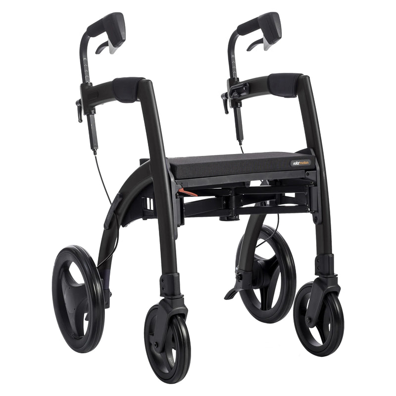 Rollz Motion2 Rollator & Transport Chair – Matt Black rollator mode