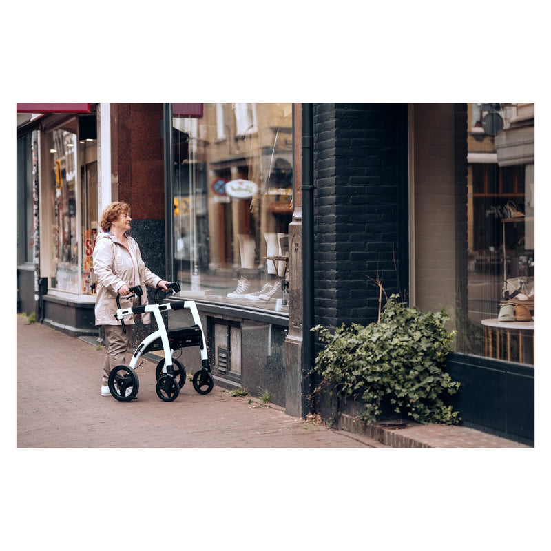 Rollz Motion2 Rollator & Transport Chair – out in the city