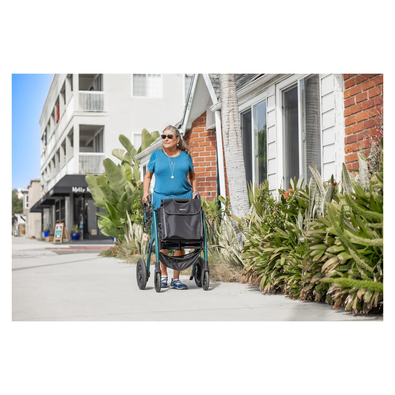 Rollz Motion Performance All-Terrain Rollator & Transport Chair – Jungle Green out walking