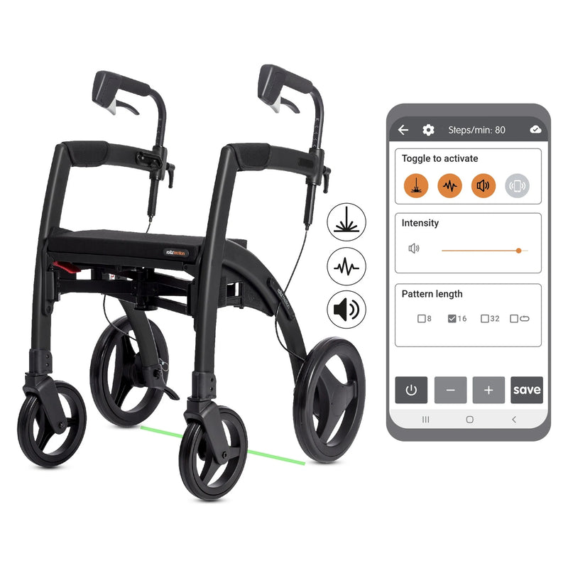 Rollz Motion Rhythm Rollator for Parkinsons – Rollz app pairing