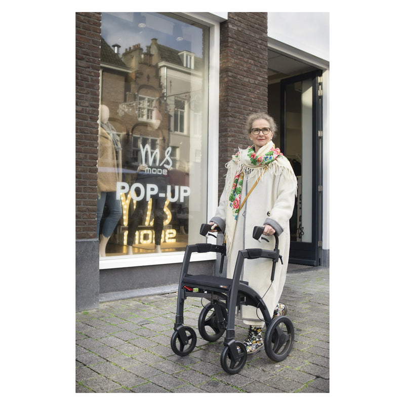 Rollz Motion Rhythm Rollator for Parkinsons – out walking