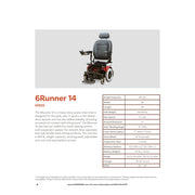 Shoprider 6Runner 14 power wheelchair – catalog page
