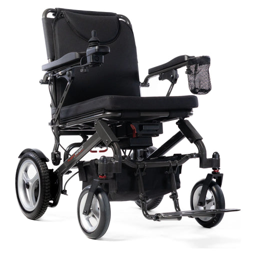 Travel Buggy DASH3 power wheelchair – three quarter view
