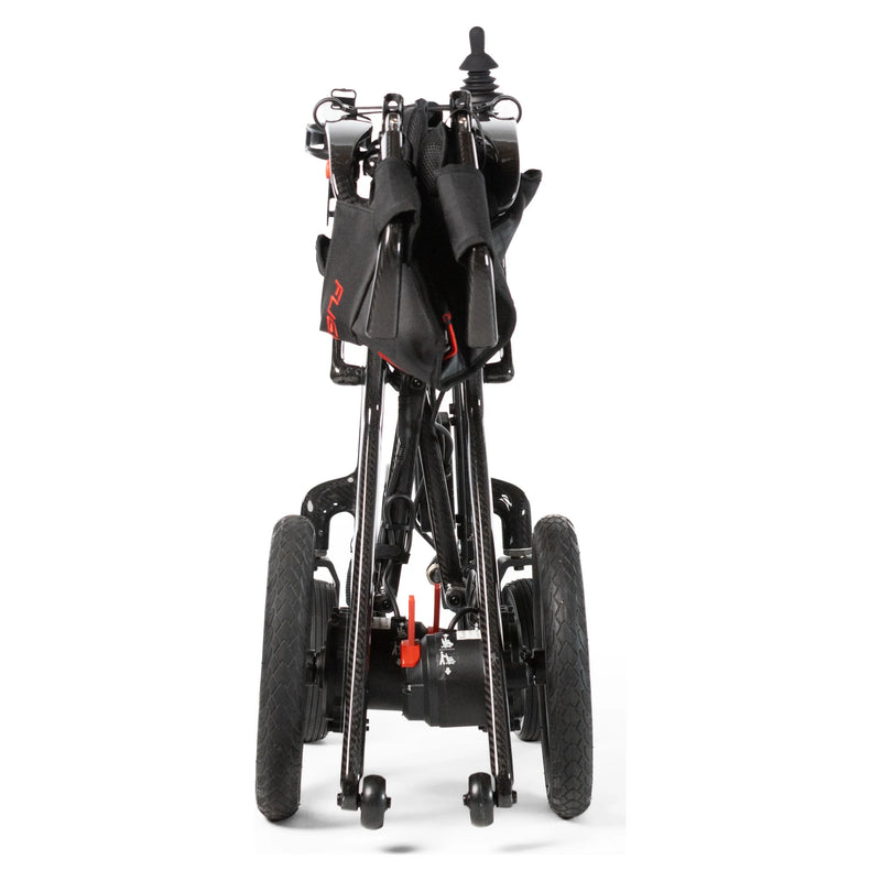 Travel Buggy F24 Carbon Ultra power wheelchair – folded, rear