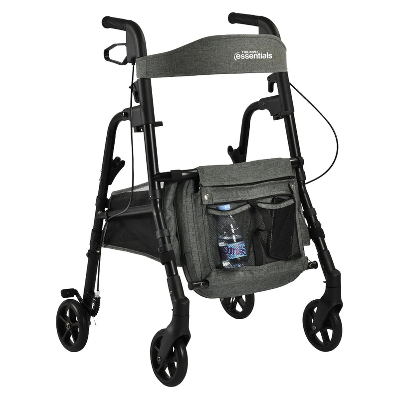 Triumph Essentials rollator with basket – with cup holder