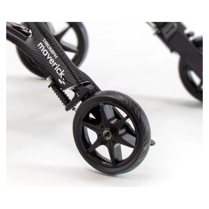 Triumph Maverick carbon fibre rollator – side profile