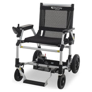 Journey Zoomer power chair – three-quarter view, black